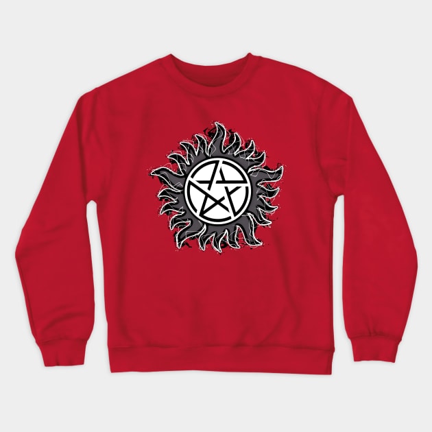 Supernatural Logo Crewneck Sweatshirt by karutees